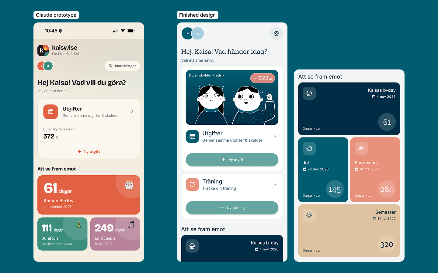 Homescreen: Claude vs new design